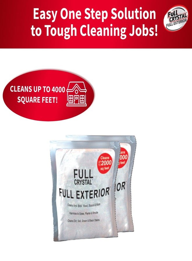 Full Crystal Full Exterior Refill Kit - Crystal Powder Outdoor Cleaner Packets Non-Toxic, No Scrub, No Rinse Cleaning Solution 8 oz - Image 2
